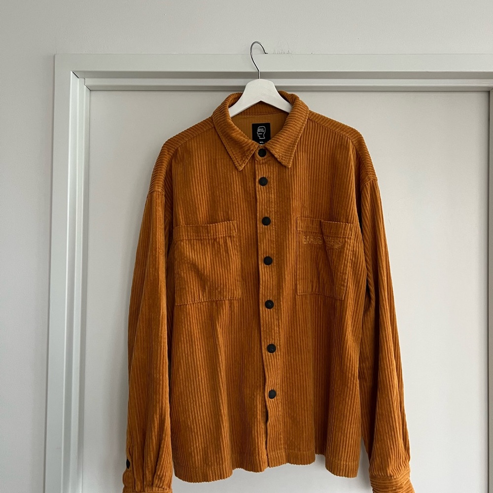 Brain Dead wide cord snap shirt on Terracotta size XL